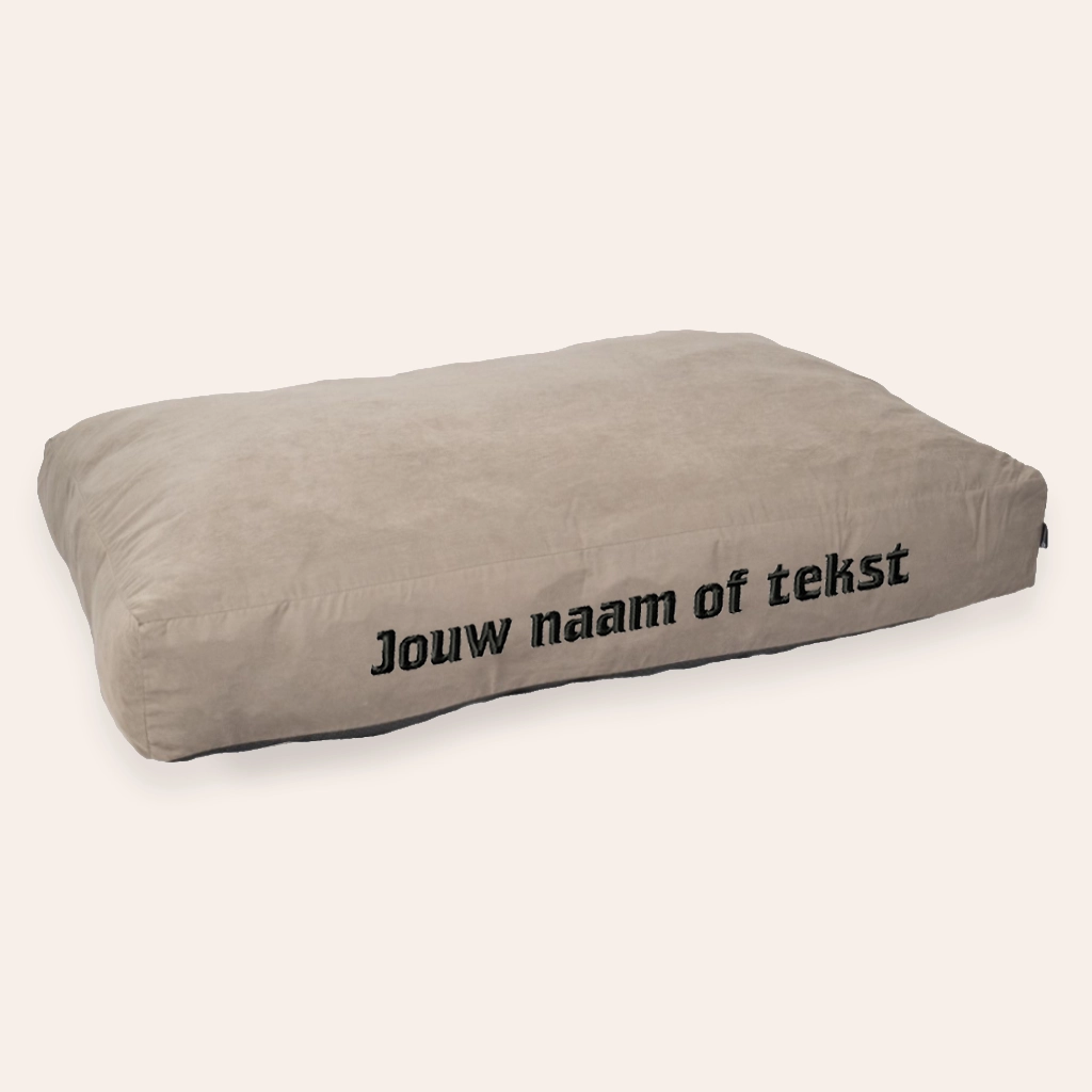 felda hondenkussen taupe Xlarge + naam