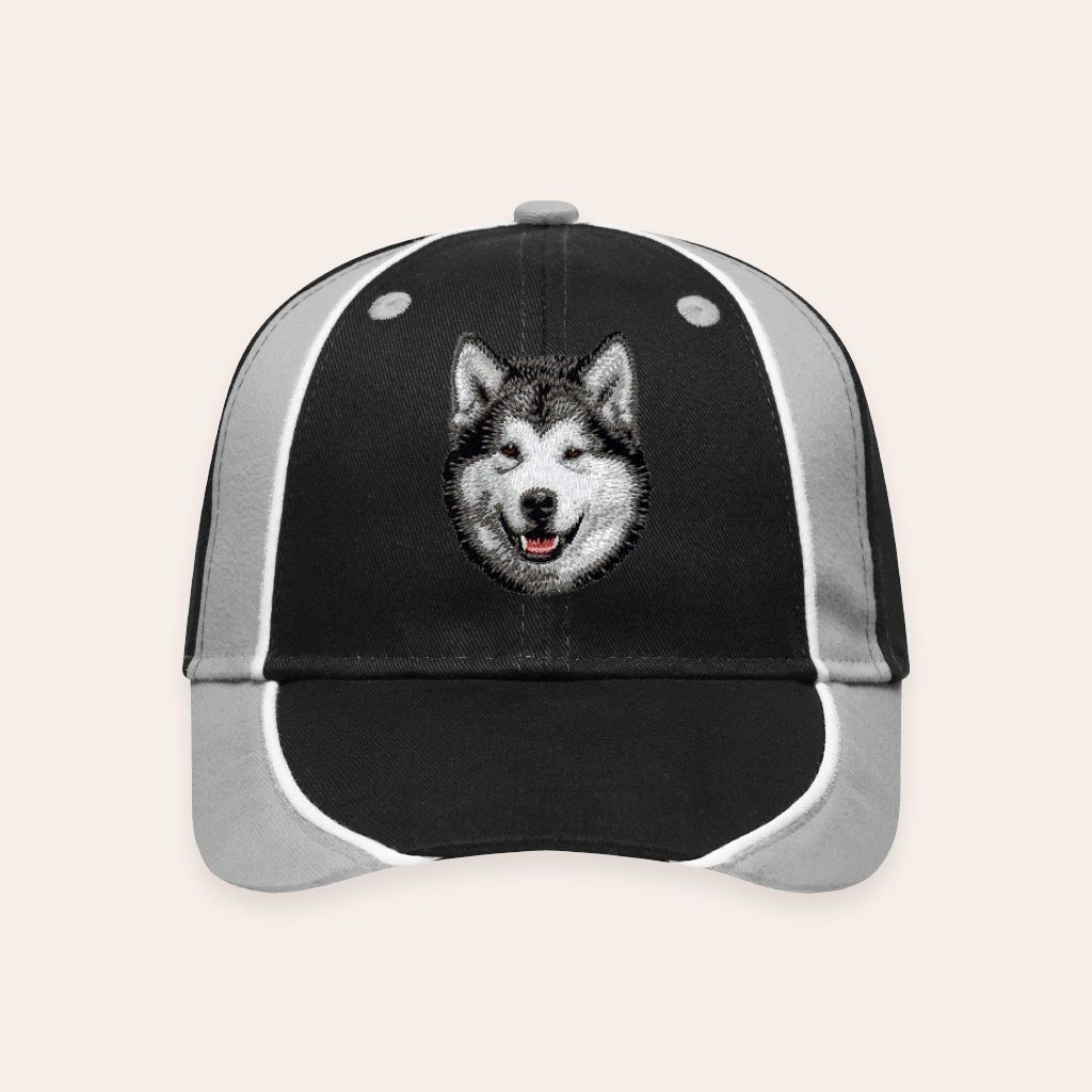 cap zwart grijs Alaska Malamute cap zwart grijs Alaska Malamute